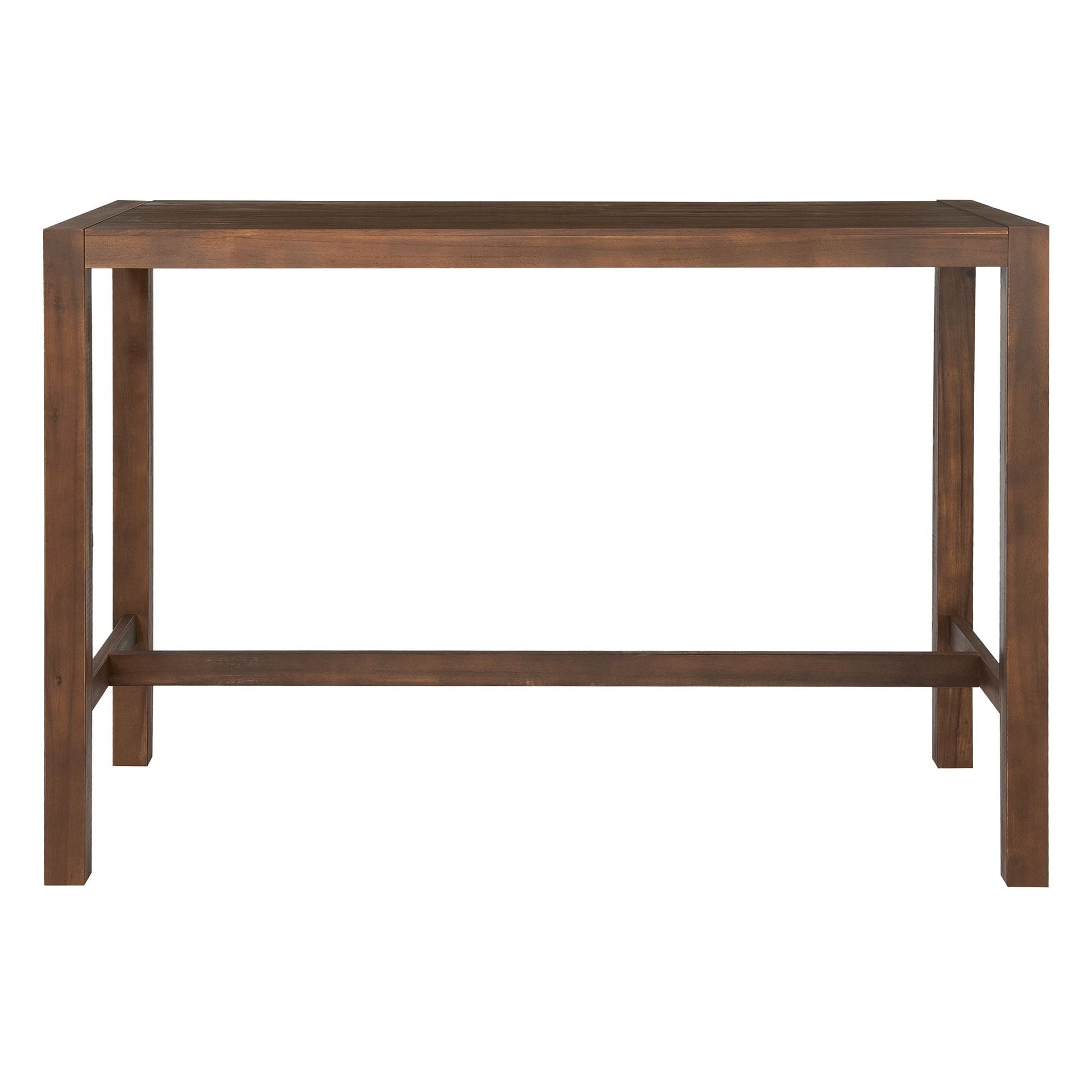 Patio bar table frame in dark brown wood with square legs by HouseOfZazla on Tampa Home & Garden Store