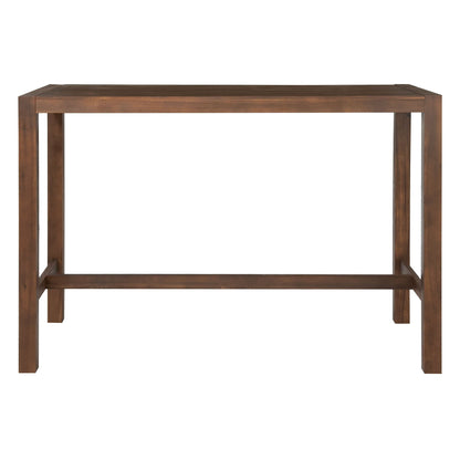 Patio bar table frame in dark brown wood with square legs by HouseOfZazla on Tampa Home & Garden Store