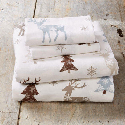 Classic Turkish Cotton Flannel Sheet and Pillow