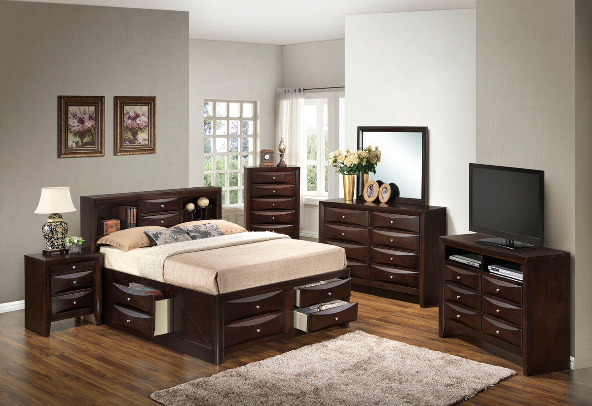Marilla Storage Bed With Bookcase Headboard