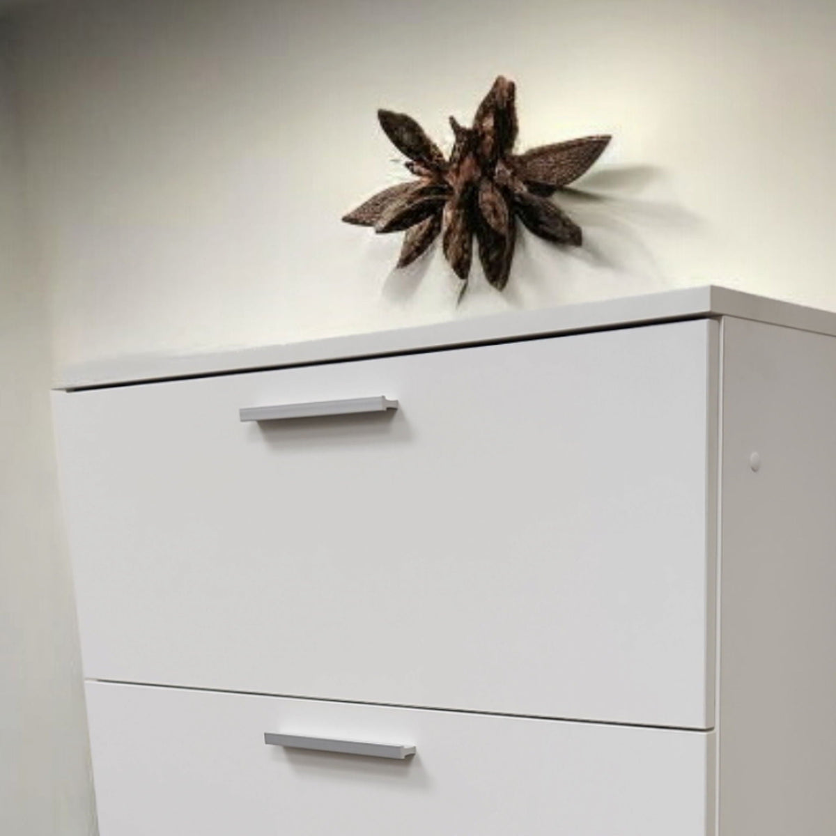 3 Drawer Modular Jumbo Chest white accent storage with sleek handles on Tampa Home & Garden Store