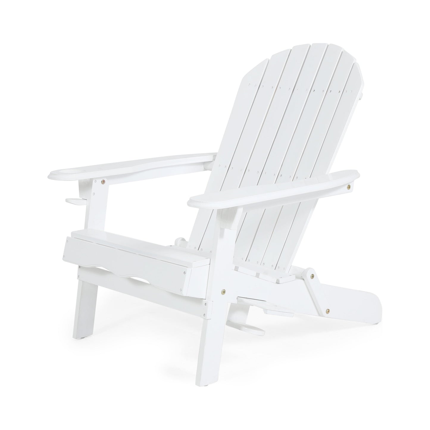 Zenithia outdoor foldable Adirondack chair with 2 cup holders, white by HouseOfZazla on Tampa Home & Garden Store