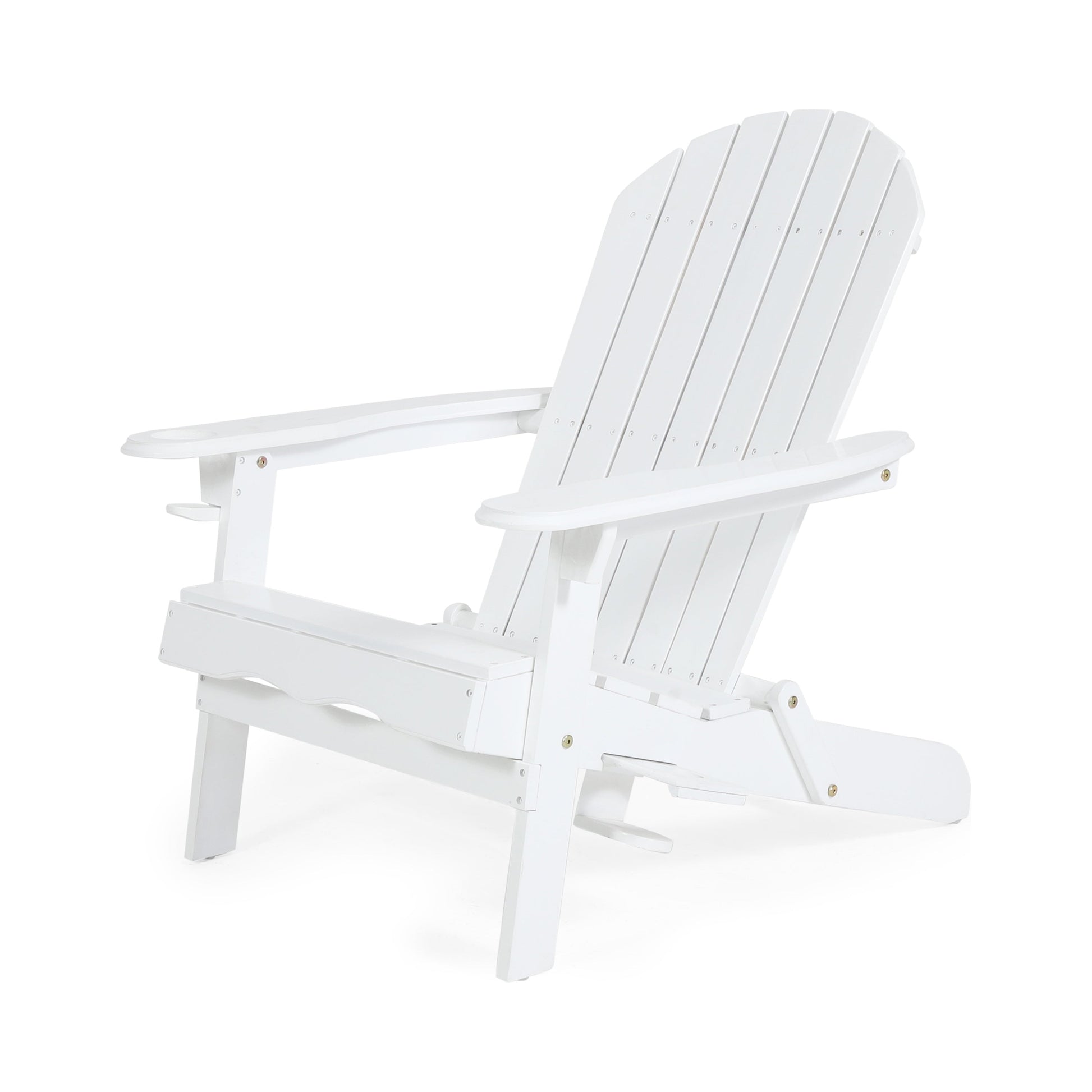 Zenithia outdoor foldable Adirondack chair with 2 cup holders, white by HouseOfZazla on Tampa Home & Garden Store