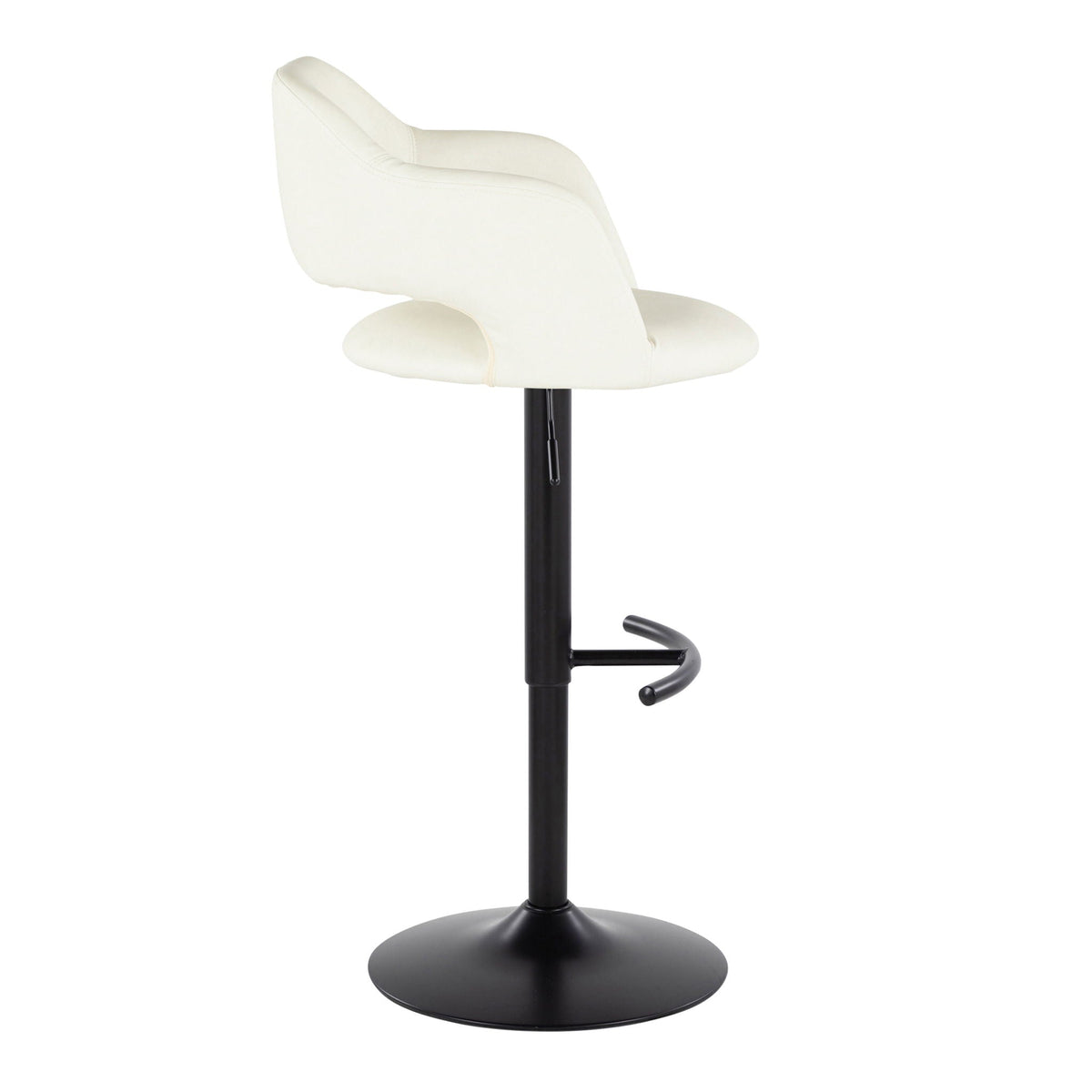 Margarite adjustable swivel barstool set of 2, white upholstery, by HouseOfZazla on Tampa Home & Garden Store