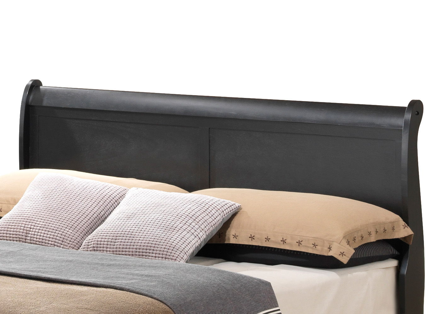 Premium Panel Sleigh Bed with Low Footboard