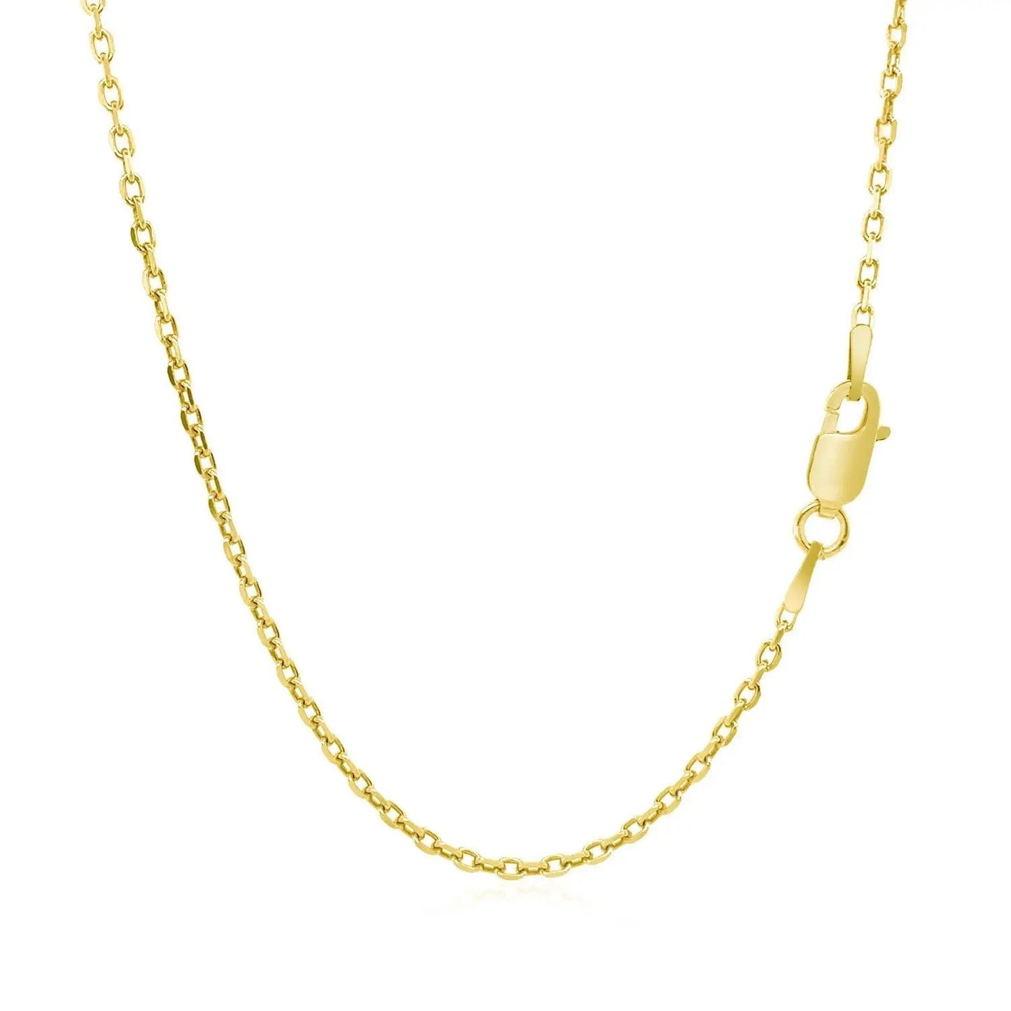 18k yellow gold diamond-cut cable link chain necklace 1.40 mm with lobster clasp Bids.com on Tampa Home & Garden Store
