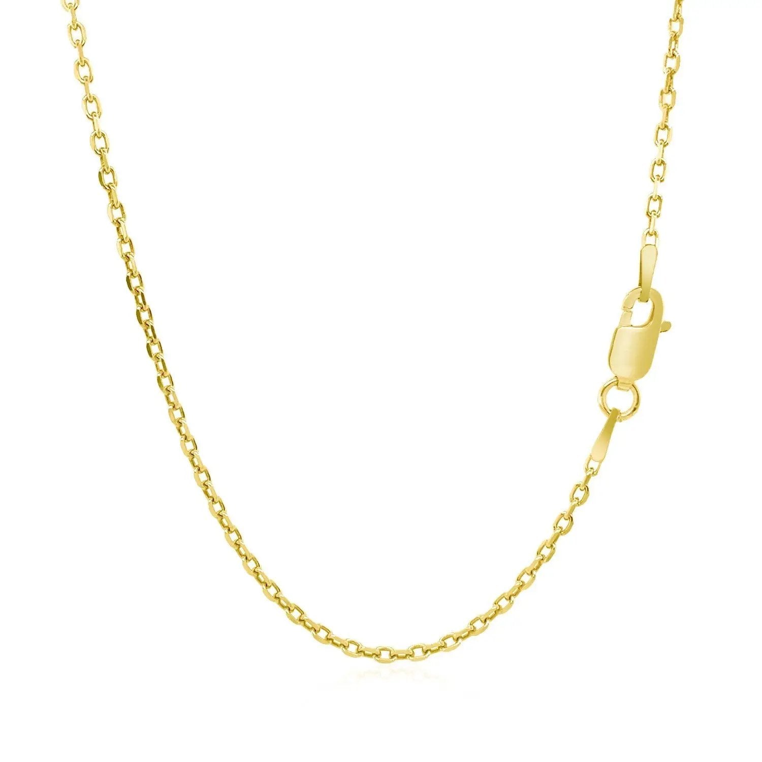 18k yellow gold diamond-cut cable link chain necklace 1.40 mm with lobster clasp Bids.com on Tampa Home & Garden Store