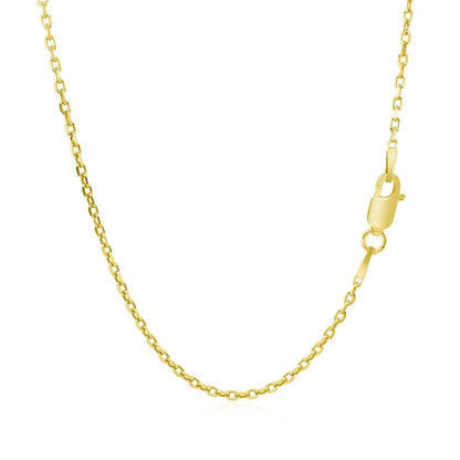 18k yellow gold diamond-cut cable link chain necklace 1.40 mm with lobster clasp Bids.com on Tampa Home & Garden Store