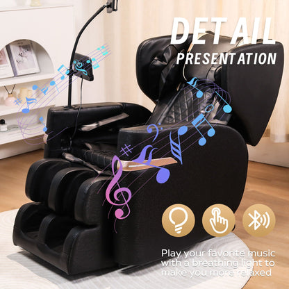 Black massage chair recliner with zero gravity and full body air pressure by HouseOfZazla on Tampa Home & Garden Store