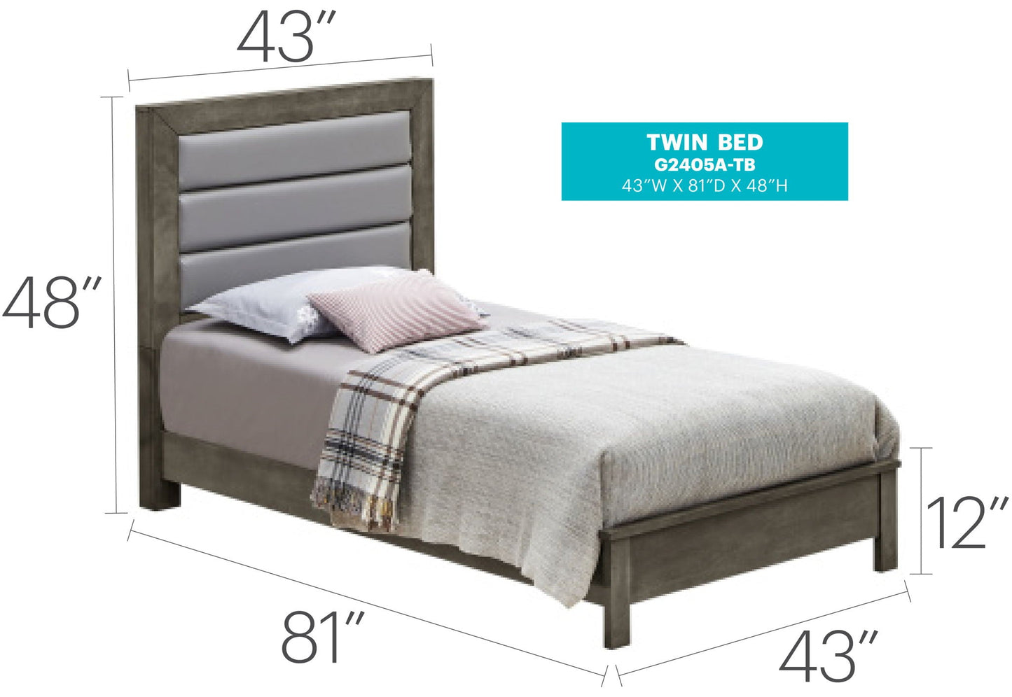 Comfortable Modern Full Bed and Wood Frame