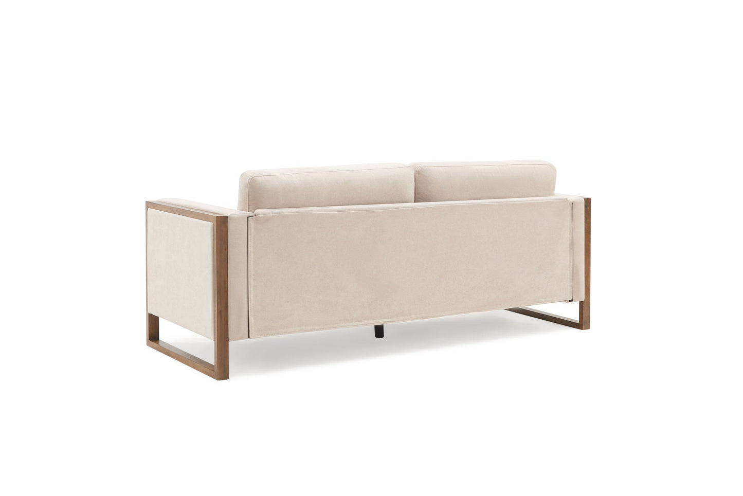 Modern 3-Seater Sofa with solid wood legs in beige fabric by HouseOfZazla on Tampa Home & Garden Store