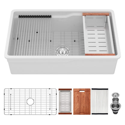 Undermount Workstation and Ceramic Kitchen Sink