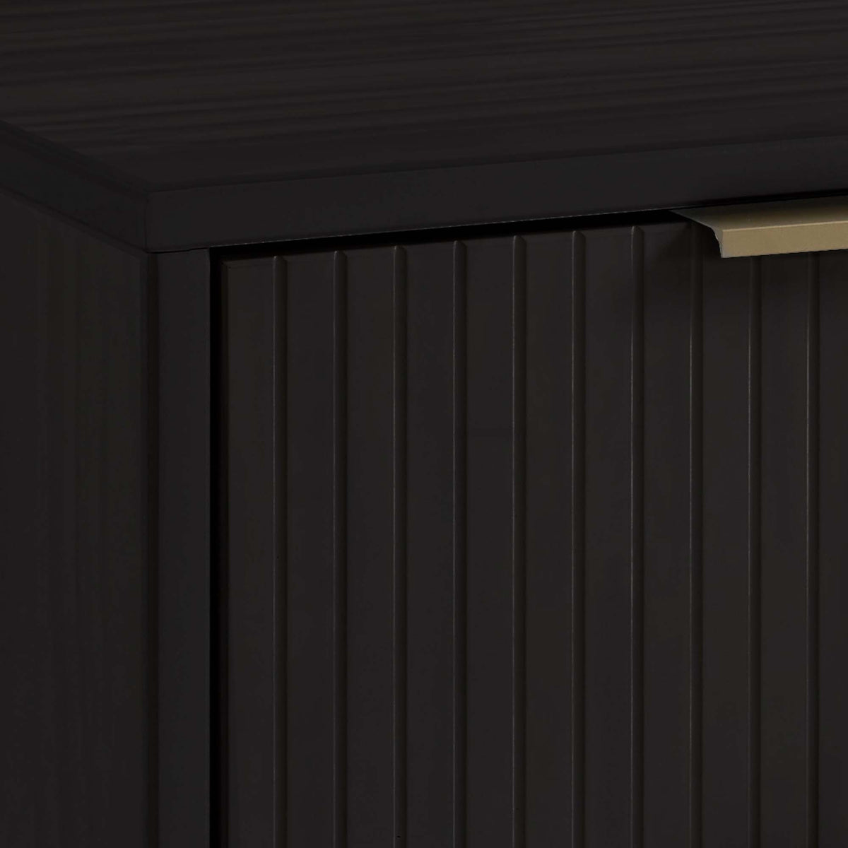 Solid wood 3-drawer dresser with ribbed fronts in dark charcoal finish on Tampa Home & Garden Store