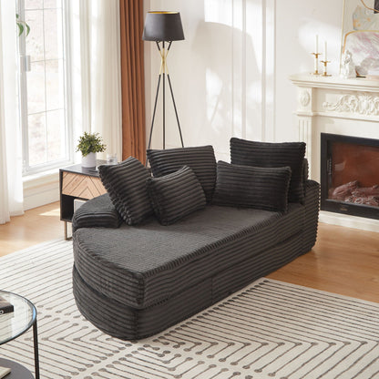 Semi Circular 2 in 1 Sofa Bed with Neck Pillow