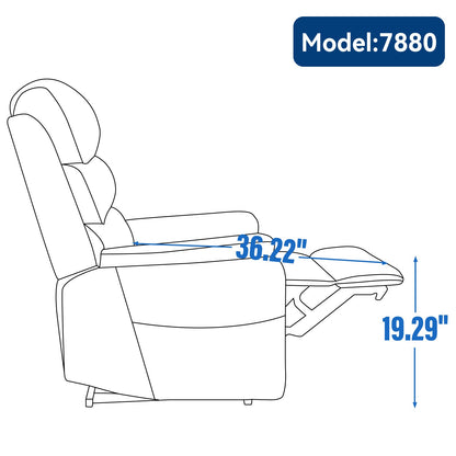 Grey cat-proof leather dual motor infinite position power lift recliner chair HouseOfZazla on Tampa Home & Garden Store