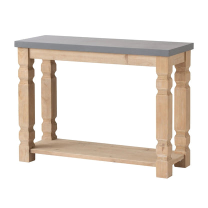Rustic Modern Console Table With Concrete Top