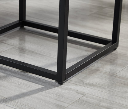 Astral 3-Piece Bedroom Set metal bed frame base in black with square legs on a light floor on Tampa Home & Garden Store