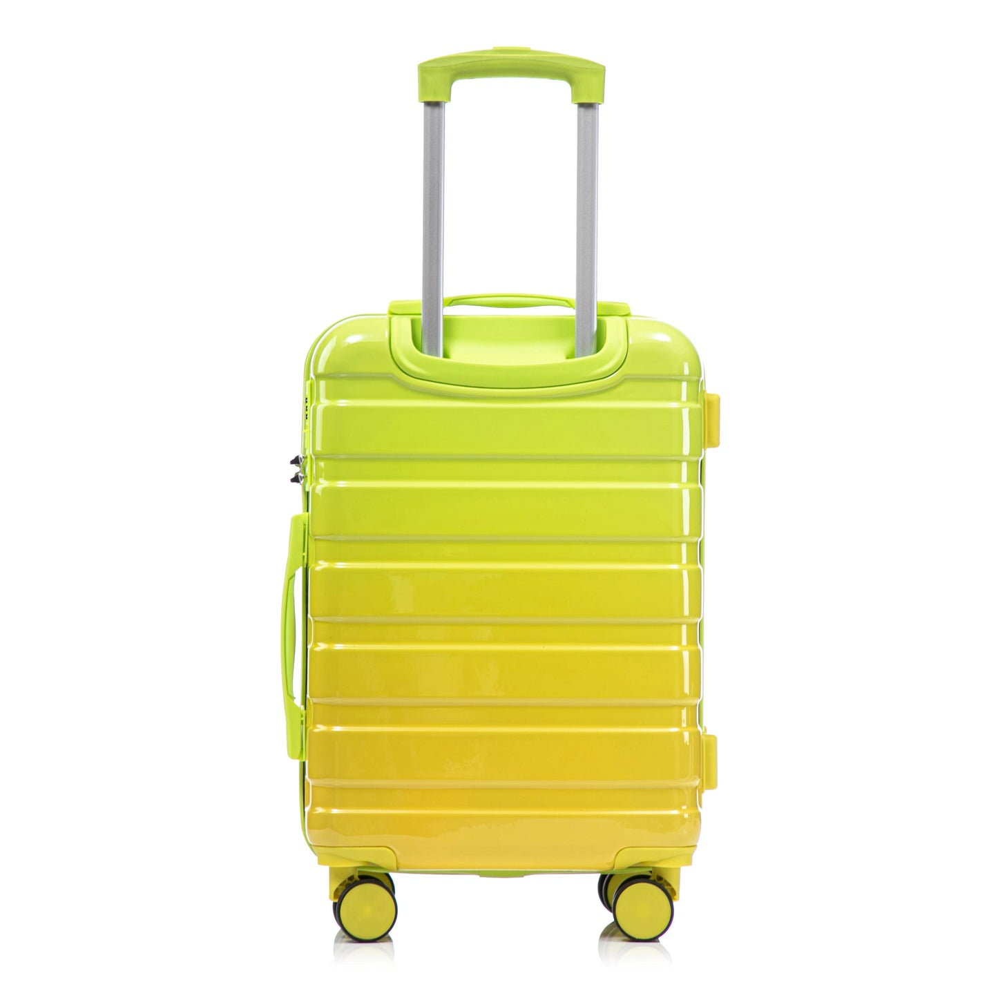 2-Piece spinner luggage set HouseOfZazla lime gradient with built-in lock on Tampa Home & Garden Store