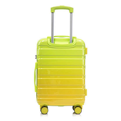 2-Piece spinner luggage set HouseOfZazla lime gradient with built-in lock on Tampa Home & Garden Store