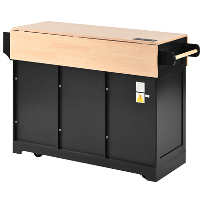 Sturdy Kitchen Island and Drop Leaf Table