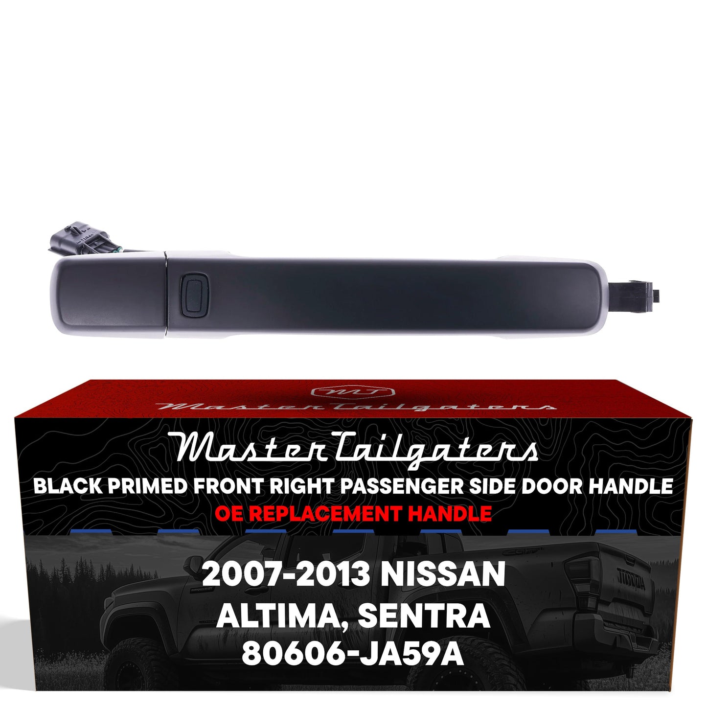 Exterior door handle Black primed front right passenger side for Nissan Altima/Sentra on Tampa Home & Garden Store