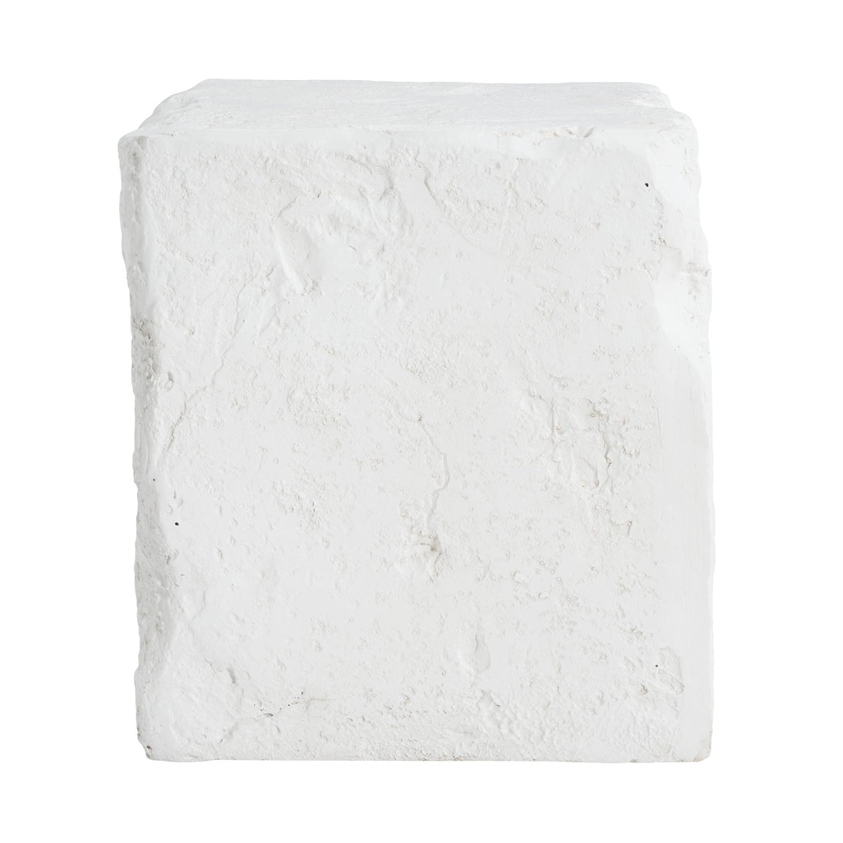 Lyra Outdoor Patio Karst Cave Inspired MGO Side Table White rough stone block look on Tampa Home & Garden Store