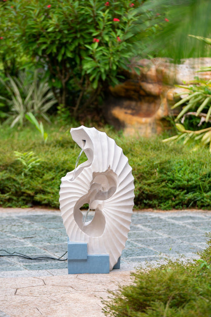 Abstract Water Fountain With Base and Night Light