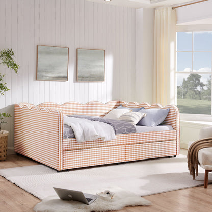 Gingham Daybed With Usb Port And The Wave Shape