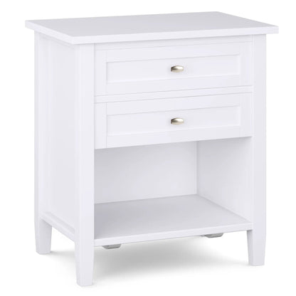 Warm Shaker bedside table white finish with brass knob, accent nightstand by Unique Piece on Tampa Home & Garden Store