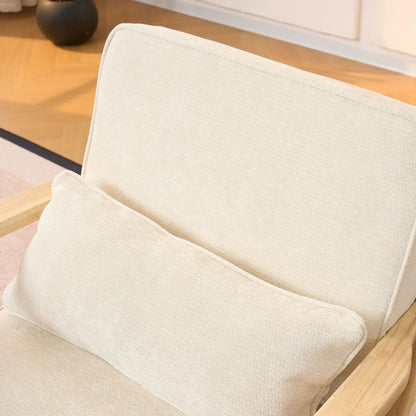 Living Room Chair with Lumbar Pillow Mid Century