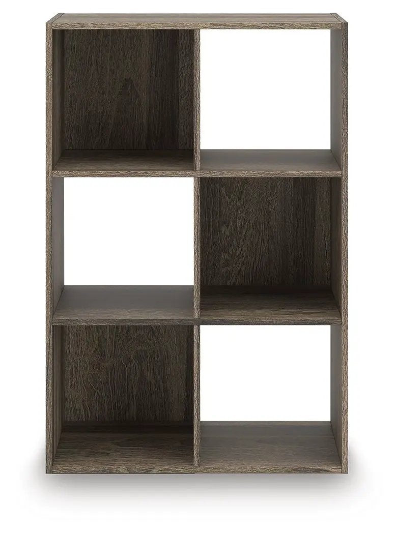 Shallifer Cube Organizer dark wood finish with six cubbies by Unique Piece Furniture on Tampa Home & Garden Store