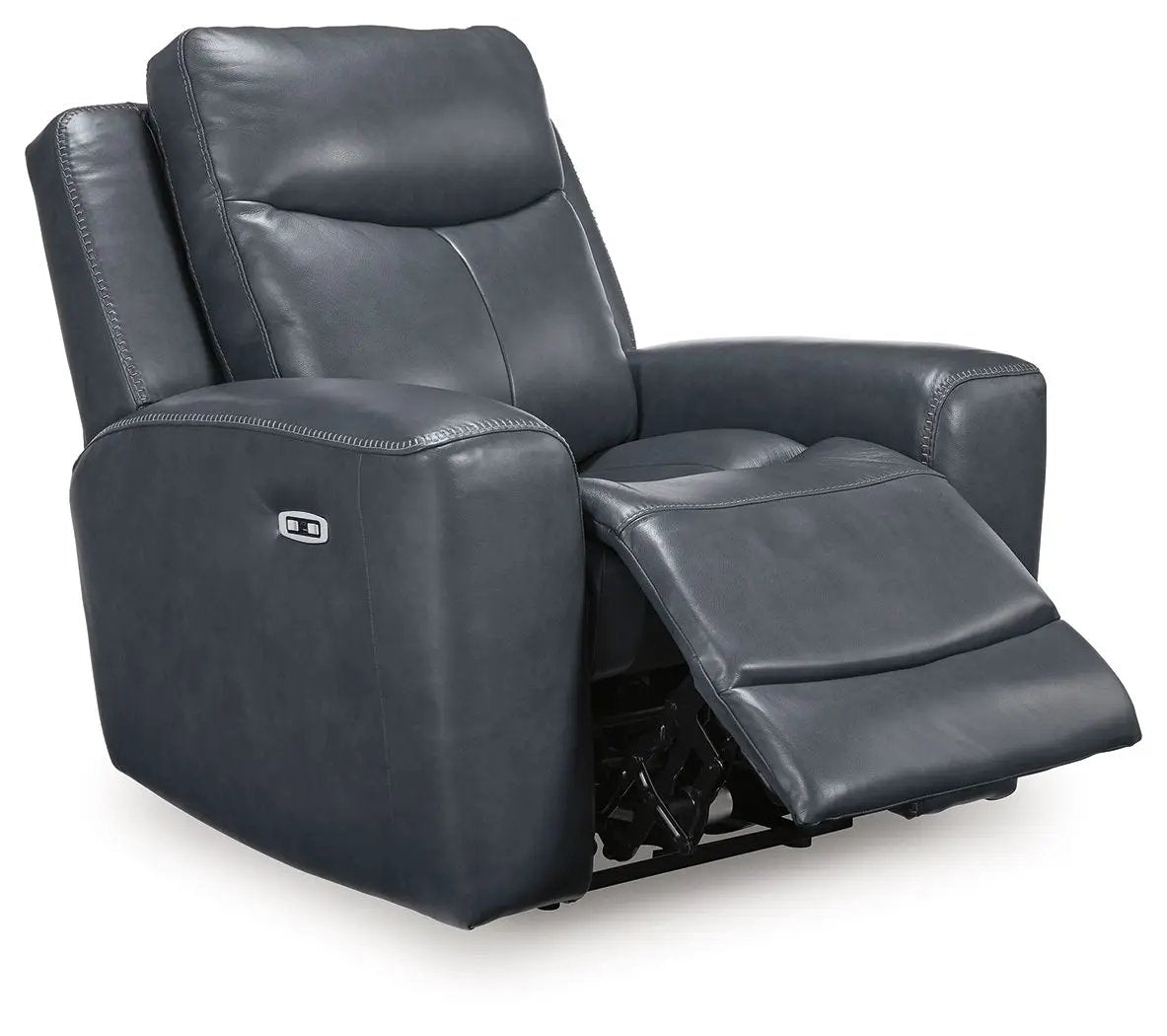 Bexhurst Power Recliner with Adjustable Headrest in dark gray leather by Unique Piece Furniture on Tampa Home & Garden Store