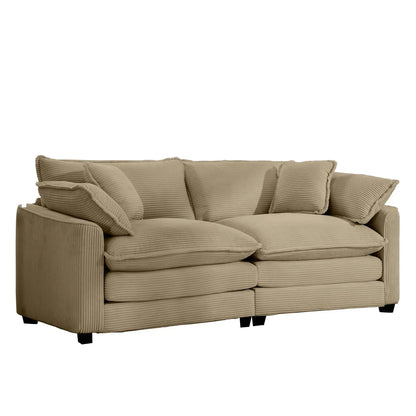 Modern 2 Seater Loveseat with 4 Pillows Elegance