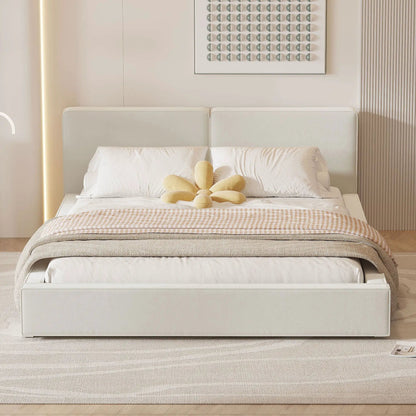 Upholstered Platform Bed With Solid Frame