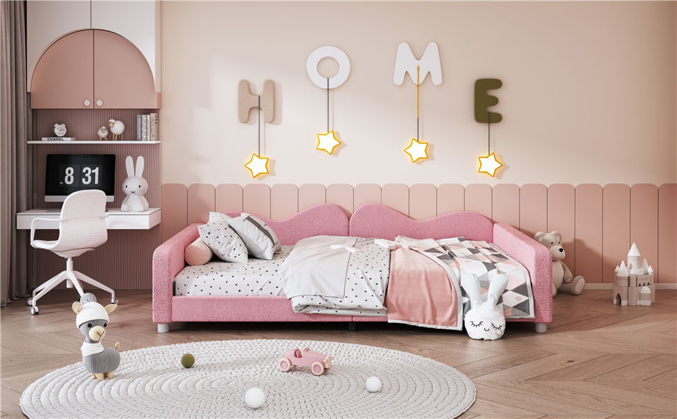 Modern Sherpa Daybed and Cloud Shaped Backrest