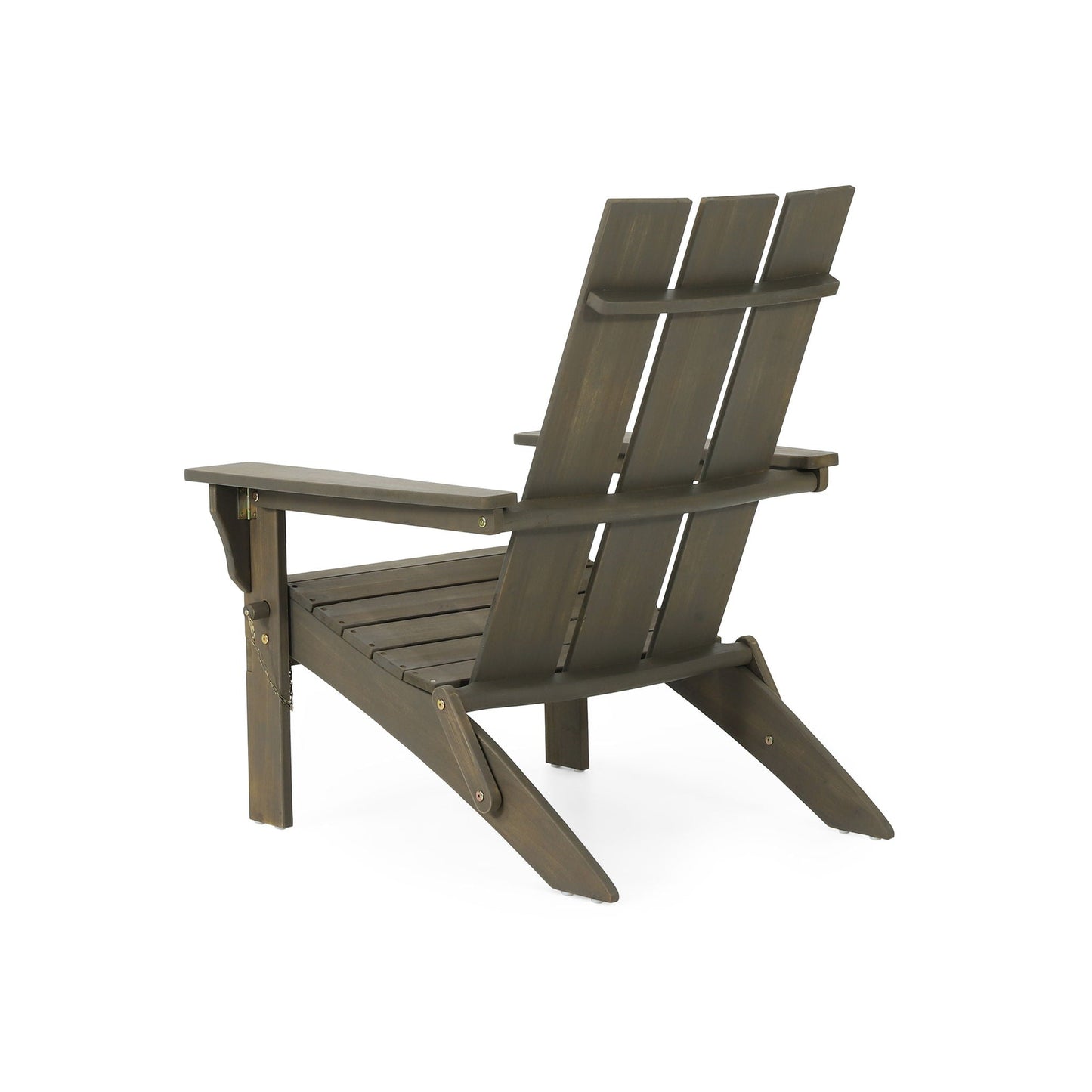 Aurascape outdoor comfort foldable Adirondack chair brown wood slats on Tampa Home & Garden Store