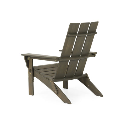 Aurascape outdoor comfort foldable Adirondack chair brown wood slats on Tampa Home & Garden Store