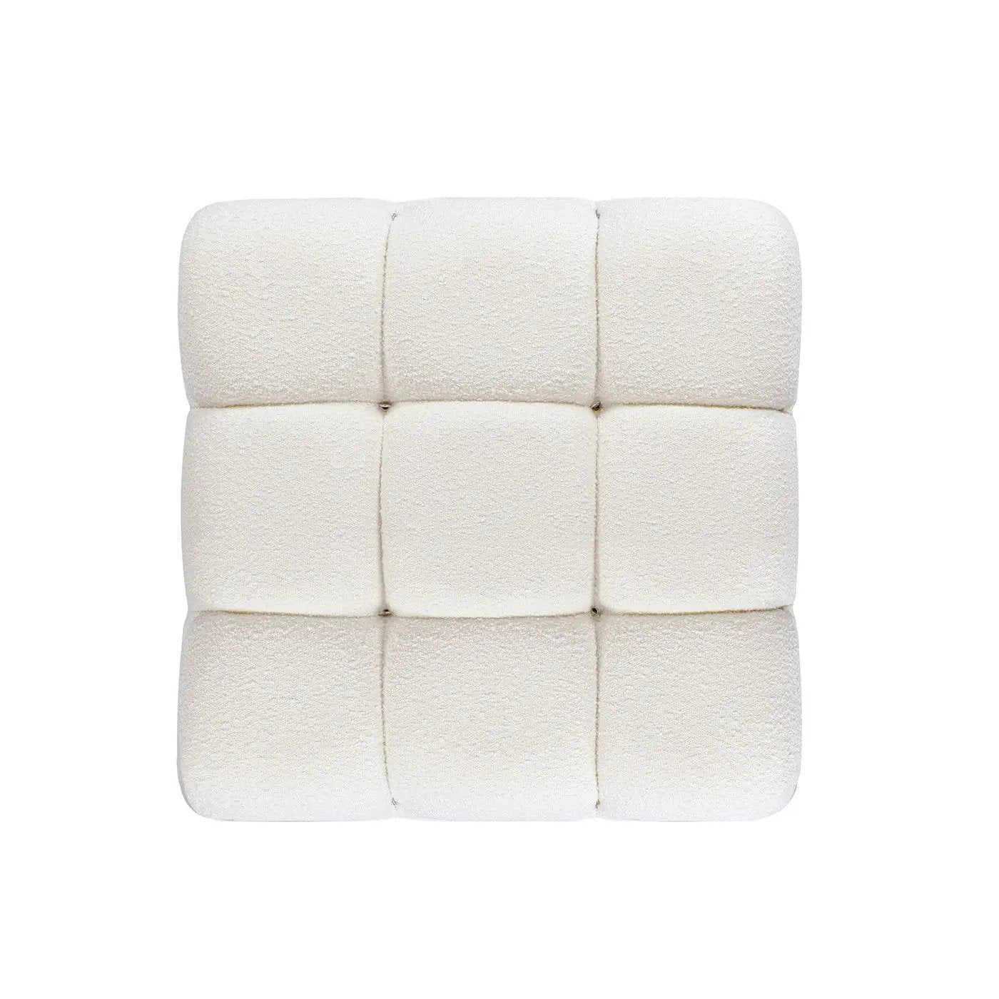 Marcel Bubble Modular Modern Cocktail Ottoman cream boucle, tufted cube, Unique Piece Furniture on Tampa Home & Garden Store