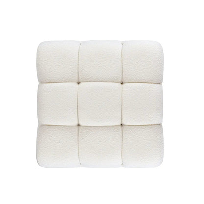 Marcel Bubble Modular Modern Cocktail Ottoman cream boucle, tufted cube, Unique Piece Furniture on Tampa Home & Garden Store
