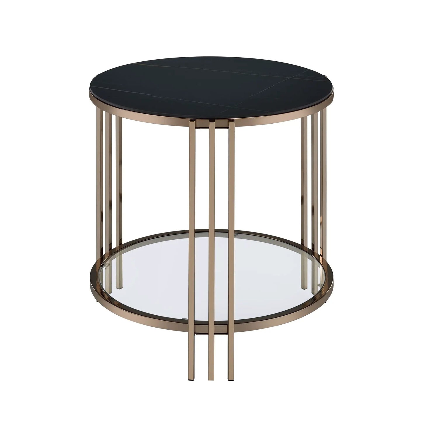 Abisha Sintered Stone Round Table and Frame