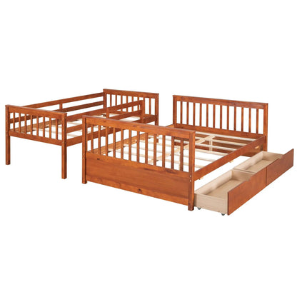 Unique Piece Furniture bunk bed with ladders and 2-drawer underbed storage in wood finish on Tampa Home & Garden Store