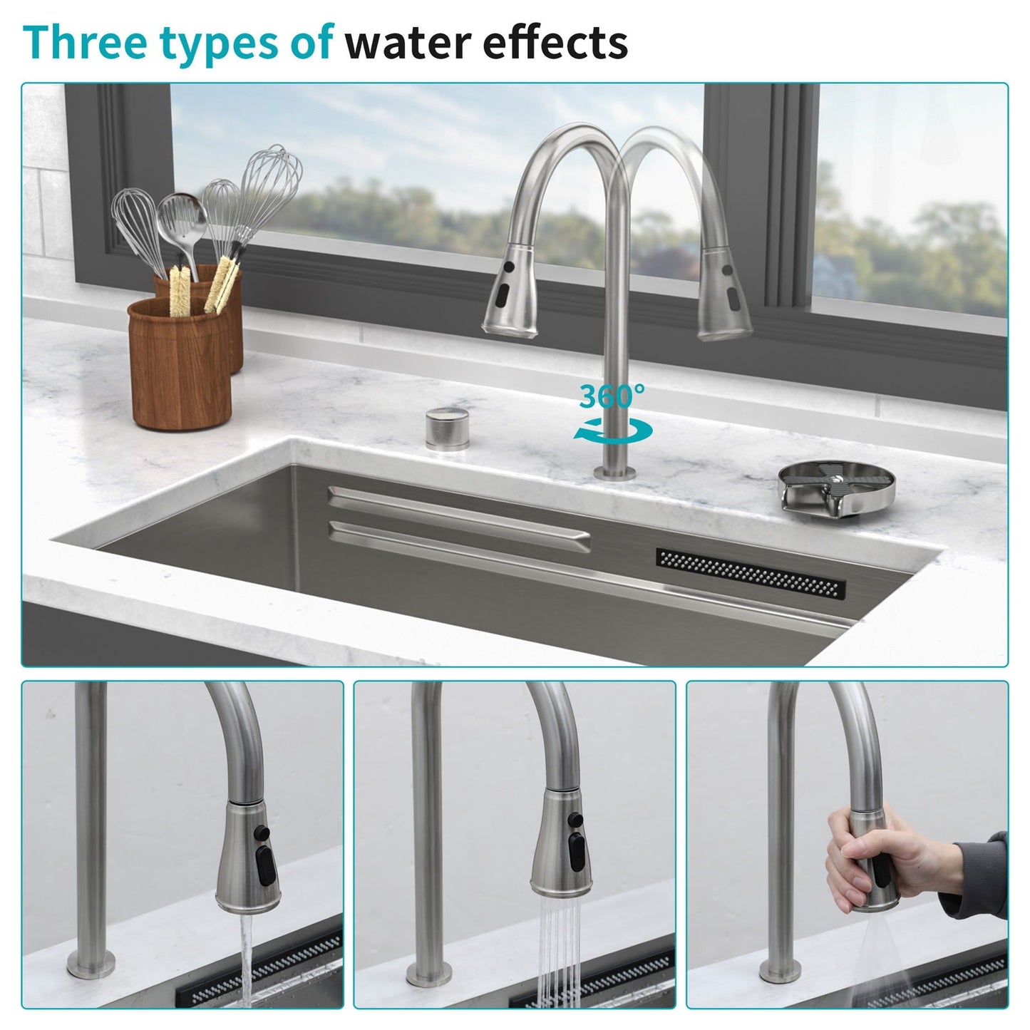 Undermount Workstation Sink and Faucet Set