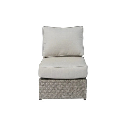 Outdoor Wicker Sectional with Weather Cushions