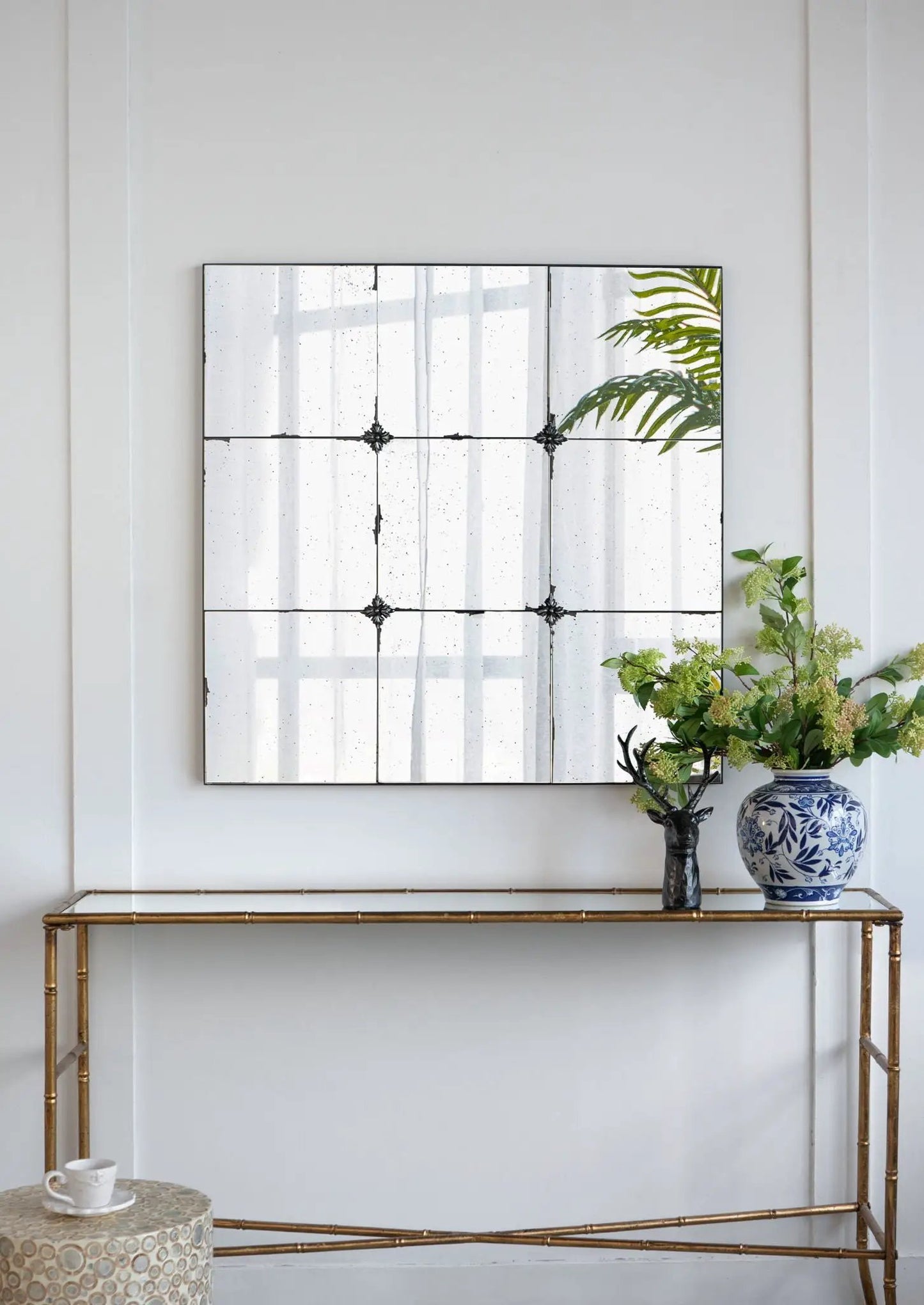 Traditional Glass Panel Mirror for Wall Decor