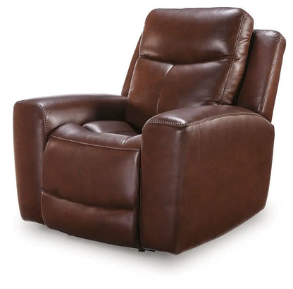 Bexhurst power recliner with adjustable headrest in brown leather by Unique Piece Furniture on Tampa Home & Garden Store