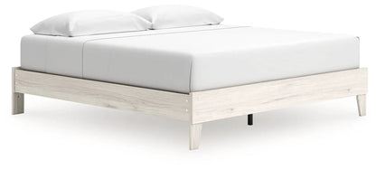 Socalle Platform Bed by Unique Piece Furniture with pale wood frame and white mattress on Tampa Home & Garden Store