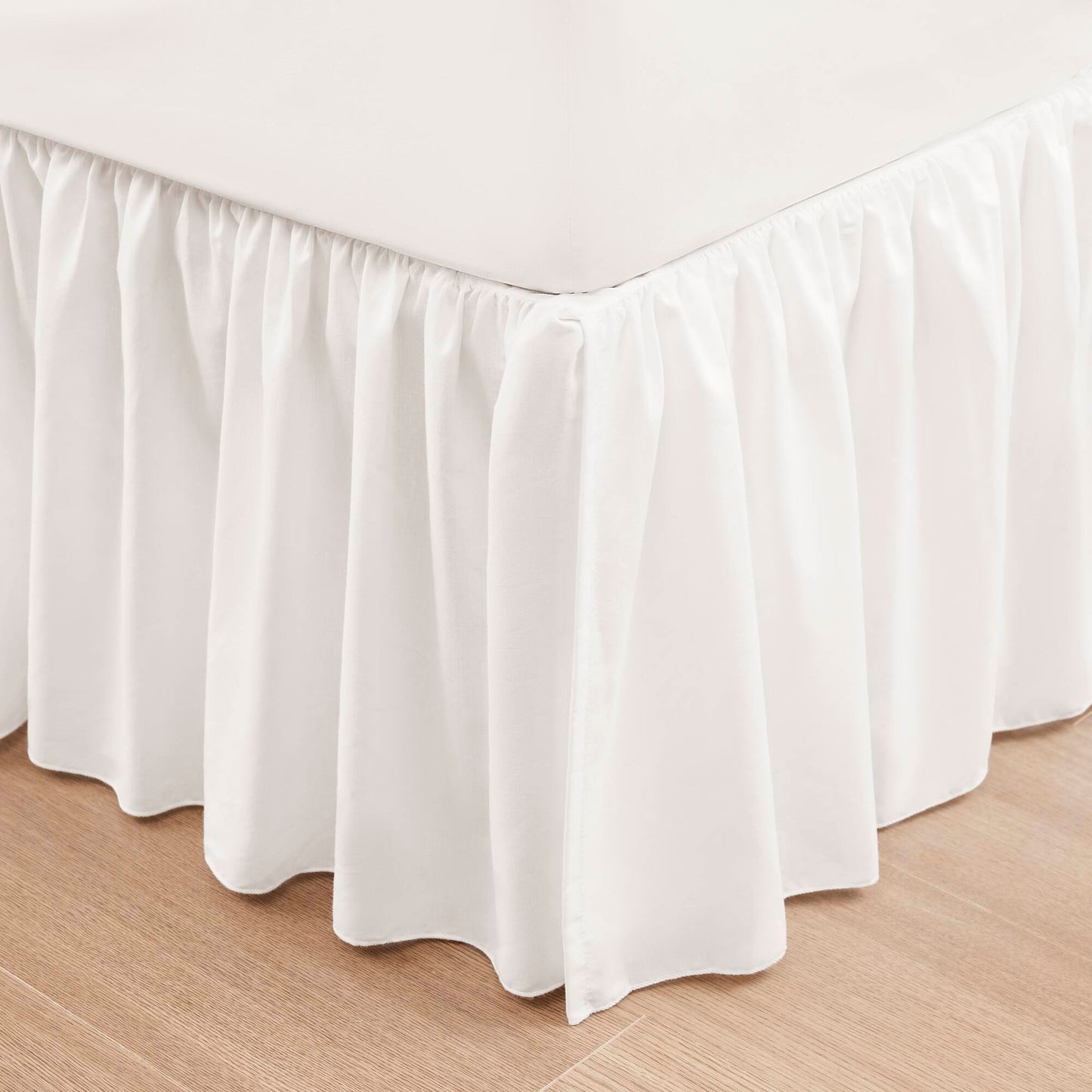 9 Piece Cotton Percale Comforter Set Blush Quilts & Comforters with white bed skirt on Tampa Home & Garden Store