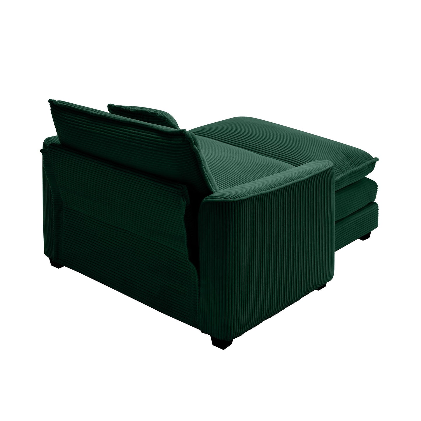 Classic Modern Deep Seat Chair and Footstool Set