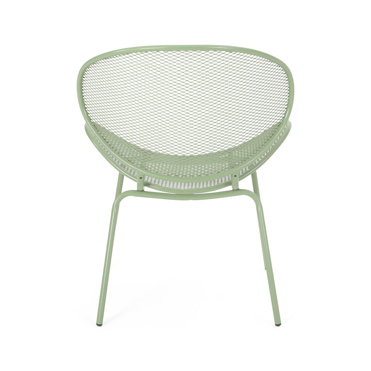 Elba Contemporary Chair Set armless mint green metal mesh HouseOfZazla on Tampa Home & Garden Store
