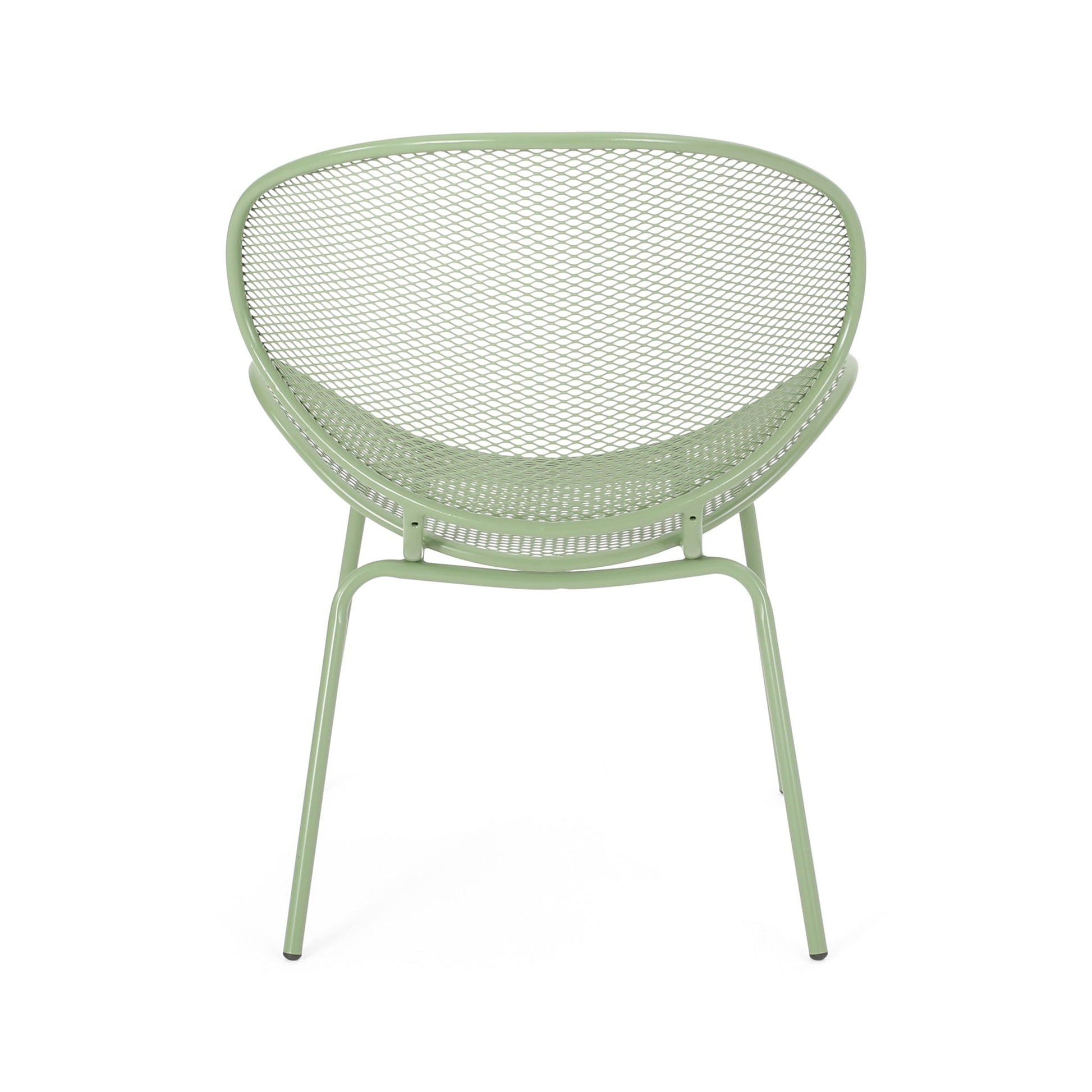 Elba Contemporary Chair Set armless mint green metal mesh HouseOfZazla on Tampa Home & Garden Store
